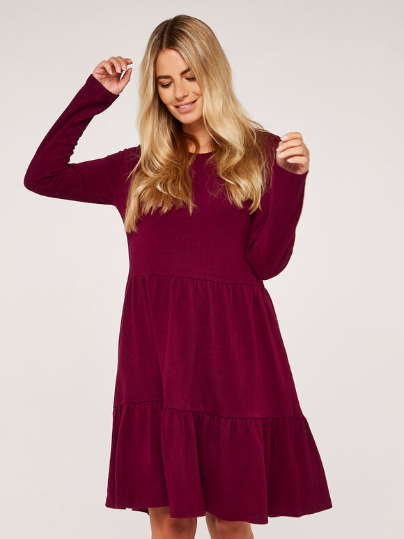 Tiered Long Sleeve Dress | Apricot Clothing