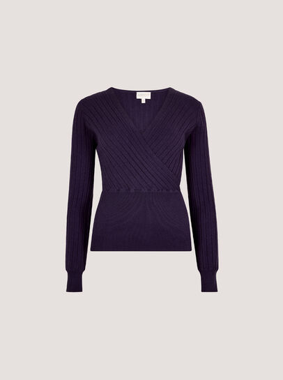 Rib Knit Wrap Top