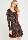 Ditsy Edwardian Dress, Red, large