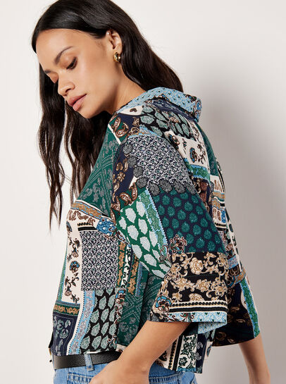 Patchwork Paisley Boxy Shirt