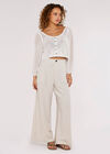 Crochet Crop Cardigan, Cream, large