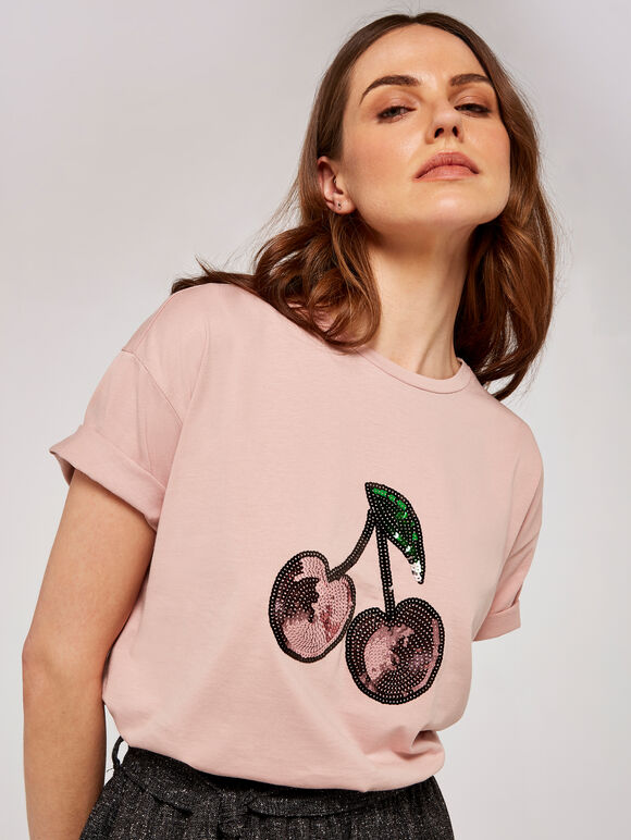 Cherry T-Shirt, Pink, large