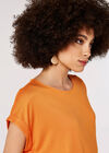 Curved Hem Tee, Orange, large