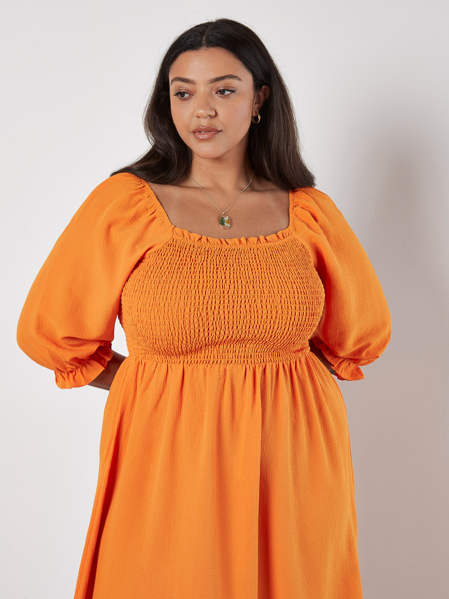 Orange milkmaid dress shop
