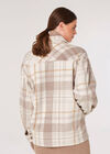 Classic Check Shacket, Stone, large
