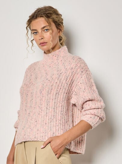Fisherman Knit Flecked Jumper