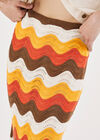 Colourful Waves Crochet Maxi Skirt, Orange, large