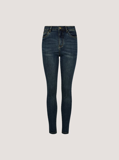 Sadie Green Wash Skinny-Fit Jeans