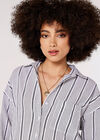 Striped Oversize Shirt, Cream, large