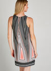 Khaki Aztec Triangle Shift Dress, Khaki, large