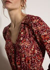 Paisley Floral Maxi Dress, Burgundy, large