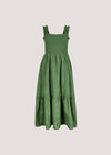 Broderie Anglaise Milkmaid Midi Dress, Green, large