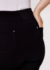 Curve High-Waist Ponte Trousers, Black, large