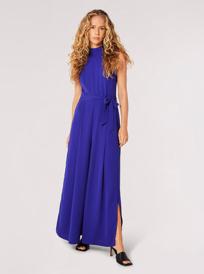 Halter Neck Split Leg Jumpsuit