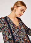 Floral Crochet Dress, Navy, large