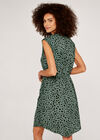 Painterly Dot Mini Dress, Khaki, large