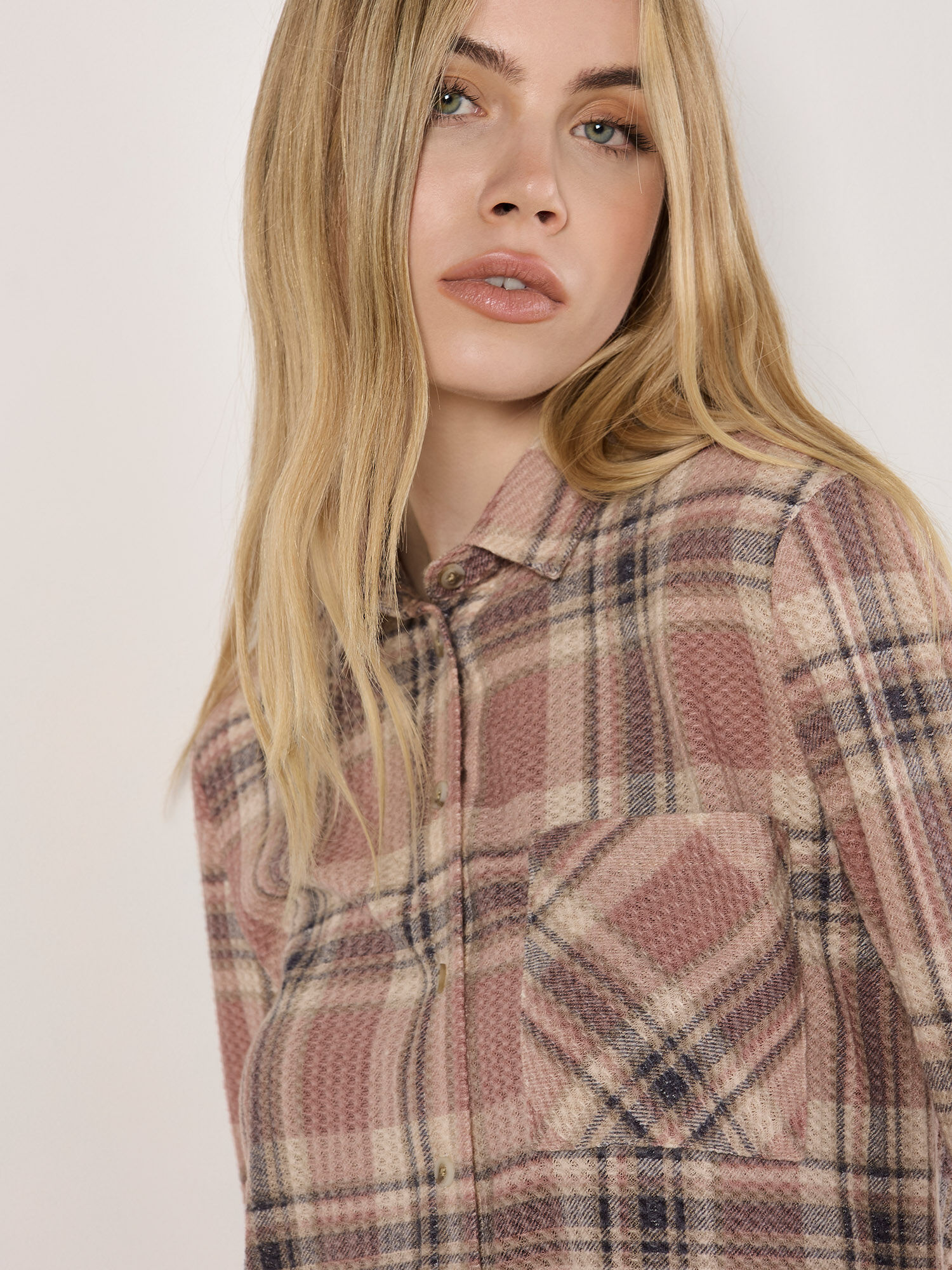 Waffle Jersey Check Shirt | Apricot Clothing