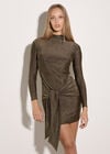Glitter Mini Dress, Gold, large