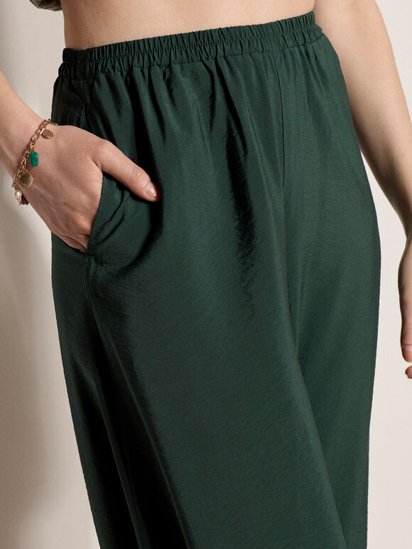Relaxed Balloon Trousers, Green, large