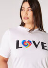 Curve Love Logo T-Shirt, Weiß, groß