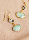 Gold Tone Multi Stone Drop Earrings, Assorted, large