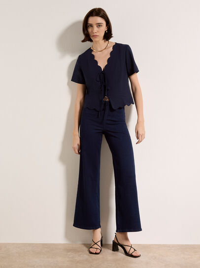 Zara Wide-Leg Elastic Jeans