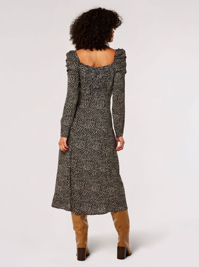 Ruched Milkmaid Midi Dress
