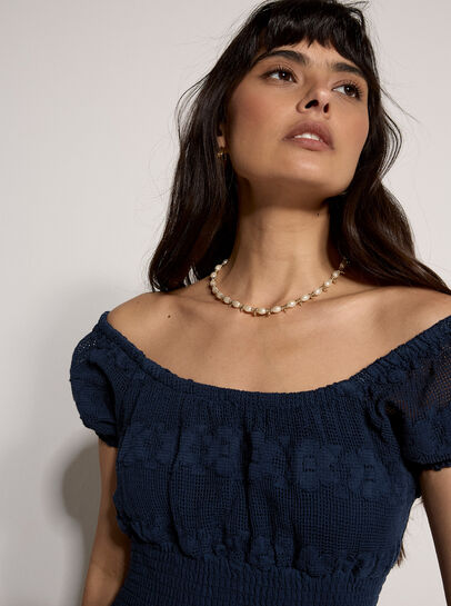 Floral Lace Milkmaid Maxi Dress