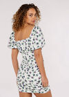 Floral Milkmaid Mini Dress, Cream, large