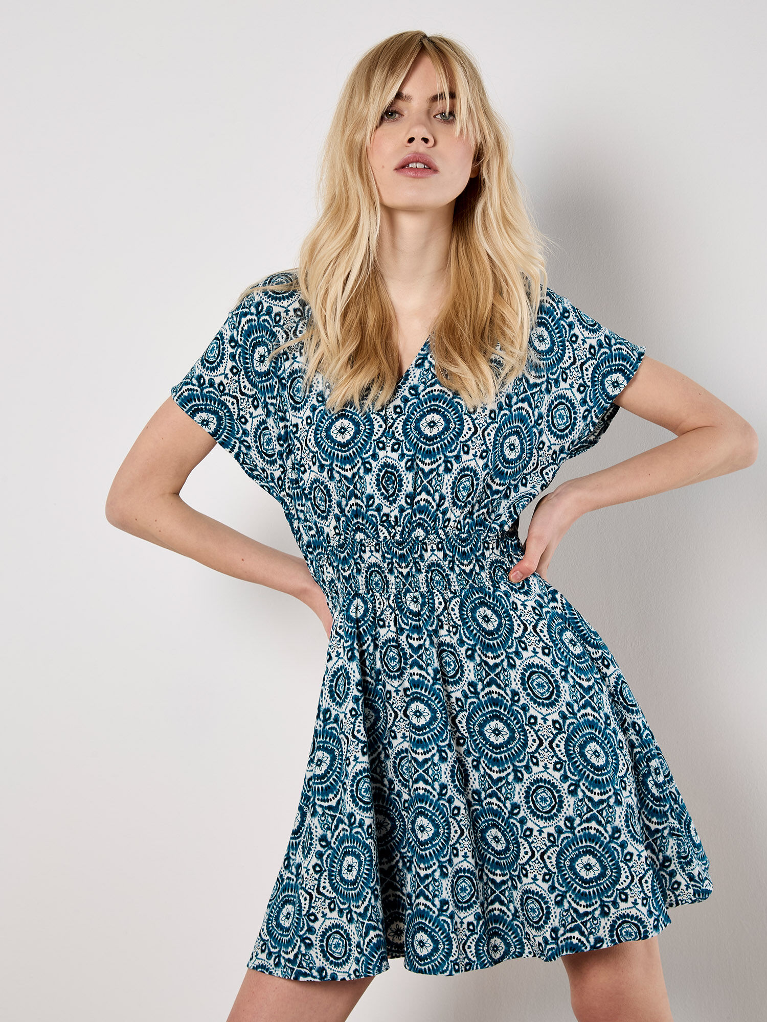 アリソンブラウン　COTTON FLOWER MINI DRESS Cotton Flower Mini Dress（ミニワンピース）｜ALLISON BROWN