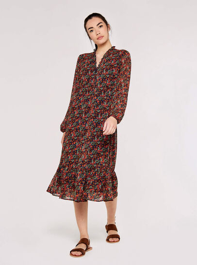 Pansy Ditsy Ruffle Dress