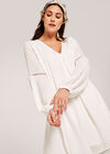 Lace Detail Smock Dress, Cream, large