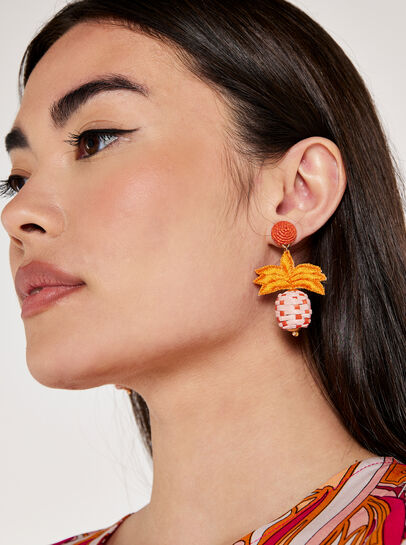Orange Pineapple earrings