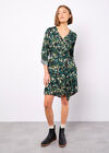 Abstract Brushstroke Shirt Mini Dress, Green, large