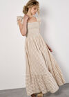 Stripe Sparkle Midi Dress, Stone, large