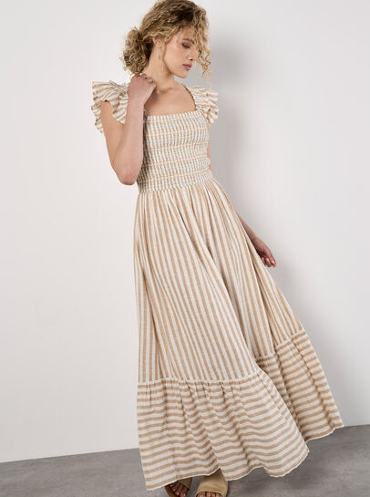 Stripe Sparkle Midi Dress