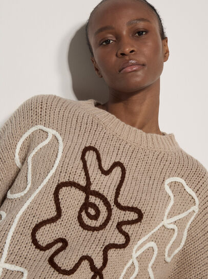 Oversized Cornelli Embroidered Jumper