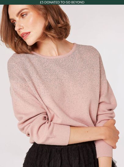 Metallic Sparkle Batwing Jumper