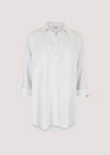Chevron Jacquard Shirt, White, large