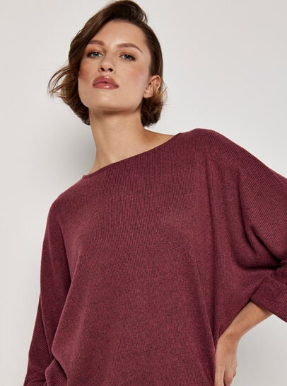 Ribbed Cocoon Mini Dress