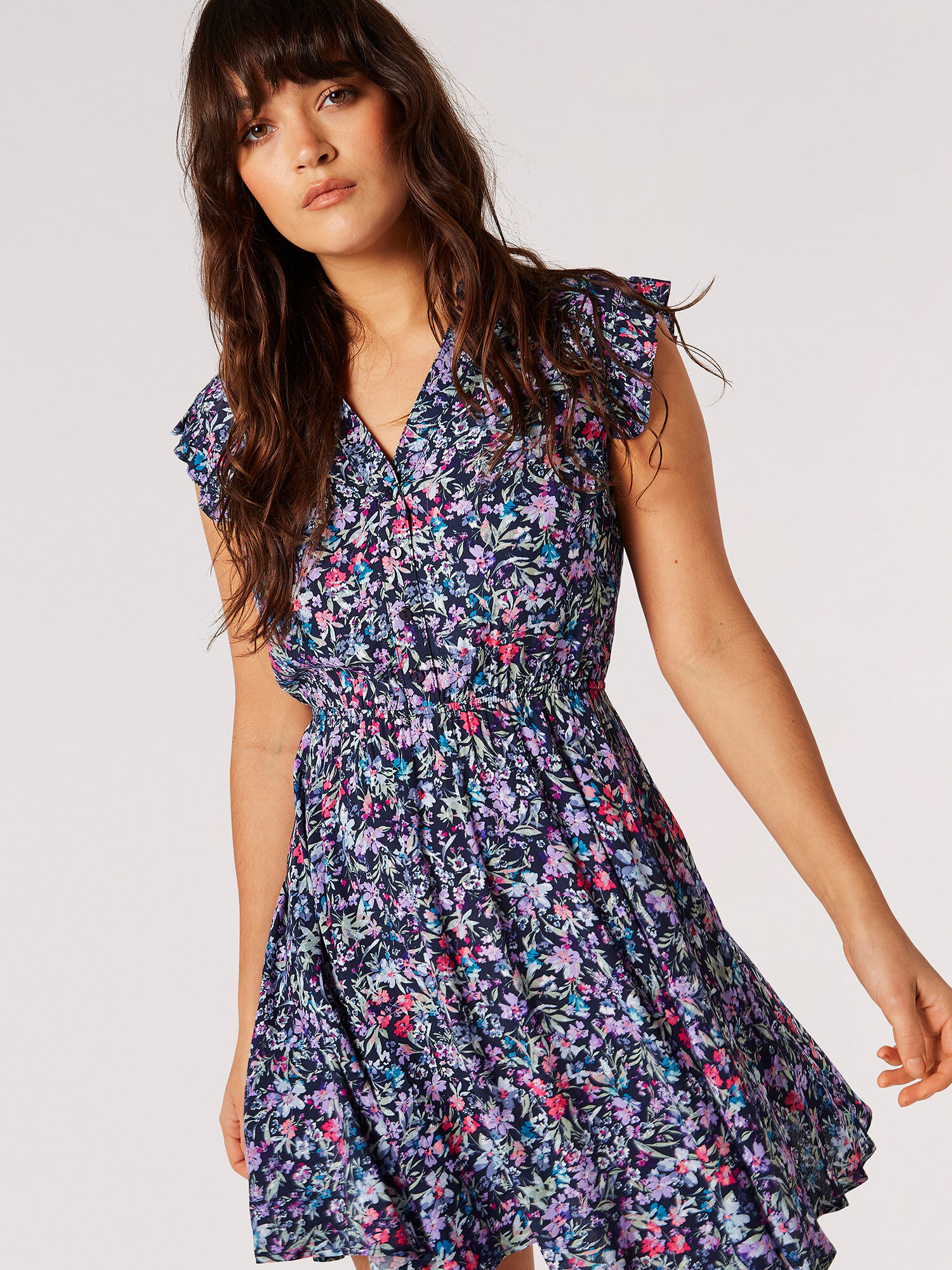 Mini robe fleurie outlet