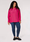 Curve Oversized Checked Shirt, Fuchsia, large