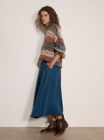 Open Knit Multi-Coloured Oversized Jumper