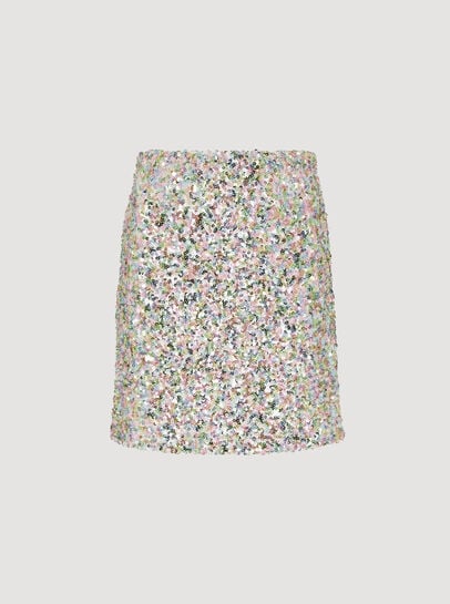 Sequin Pencil Mini Skirt