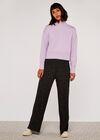 Chunky Mock Neck Jumper, Lilac, large