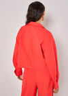 Soft Tailored Cropped Jacket, Red, large