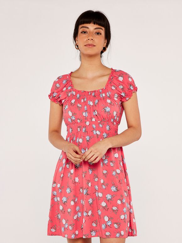 Robe de Milkmaid Rose Vintage, Corail, grande