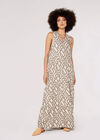 Geometric Tiered Maxi Dress, Stone, large