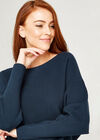 Clean Look Batwing Jumper, Navy, large