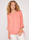 Oversized Drawstring Top, Pink, large